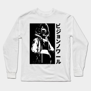 Cyber Techno Japanese Anime Streetwear Cyberpunk Vaporwave Yakuza Manga Girl Long Sleeve T-Shirt